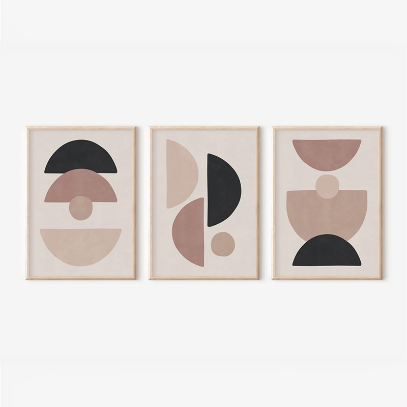 Πίνακας Veyra  pakoworld τρίπτυχος με ψηφιακή εκτύπωση και πλαίσιο 33x1.5x48εκ