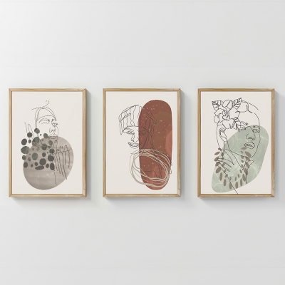 Πίνακας Aelra pakoworld τρίπτυχος με ψηφιακή εκτύπωση και πλαίσιο 33x1.5x48εκ