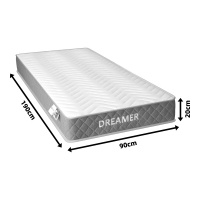 Στρώμα Dreamer pakoworld pocket spring διπλής όψης 20cm 90x190εκ