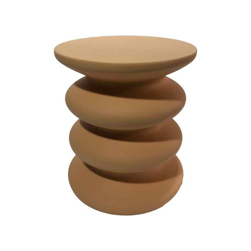 Βοηθητικό τραπέζι Jonne pakoworld MGO terracotta Φ40x46εκ