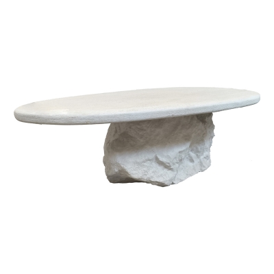 Τραπέζι σαλονιού Zinol pakoworld mdf-polyresin λευκό 105x62x32εκ Τραπέζι σαλονιού Zinol pakoworld mdf-polyresin λευκό 105x62x32εκ