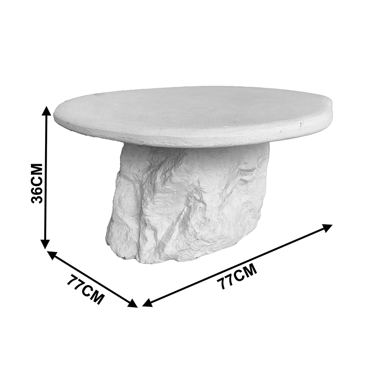Τραπέζι σαλονιού Zinol pakoworld mdf-polyresin λευκό Φ77x36εκ Τραπέζι σαλονιού Zinol pakoworld mdf-polyresin λευκό Φ77x36εκ