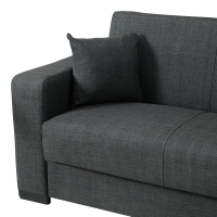 Γωνιακός καναπές-κρεβάτι αναστρέψιμος Dumma pakoworld ύφασμα ανθρακί 226x148x86εκ