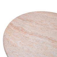 Τραπέζι σαλονιού Mikawa pakoworld MGO όψη τραβερτίνας Φ70x34εκ Τραπέζι σαλονιού Mikawa pakoworld MGO όψη τραβερτίνας Φ70x34εκ