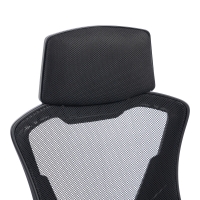 Καρέκλα γραφείου διευθυντή με υποπόδιο Meton pakoworld mesh χρώμα μαύρο 48x60x118-128εκ