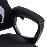 Καρέκλα γραφείου διευθυντή με υποπόδιο Meton pakoworld mesh χρώμα μαύρο 48x60x118-128εκ