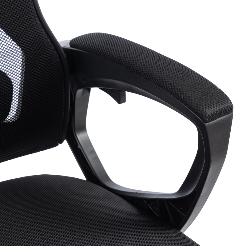 Καρέκλα γραφείου διευθυντή με υποπόδιο Meton pakoworld mesh χρώμα μαύρο 48x60x118-128εκ