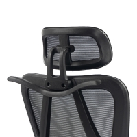 Καρέκλα γραφείου διευθυντή Exeter pakoworld mesh χρώμα μαύρο 50x58x119-129εκ