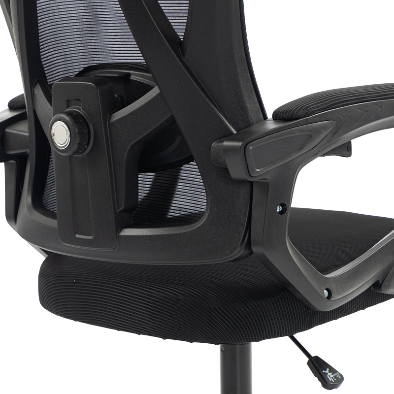 Καρέκλα γραφείου διευθυντή Exeter pakoworld mesh χρώμα μαύρο 50x58x119-129εκ