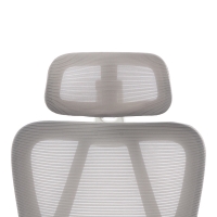 Καρέκλα γραφείου διευθυντή Exeter pakoworld λευκή - mesh γκρι 50x58x119-129εκ