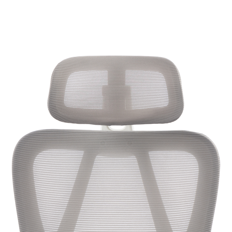 Καρέκλα γραφείου διευθυντή Exeter pakoworld λευκή - mesh γκρι 50x58x119-129εκ