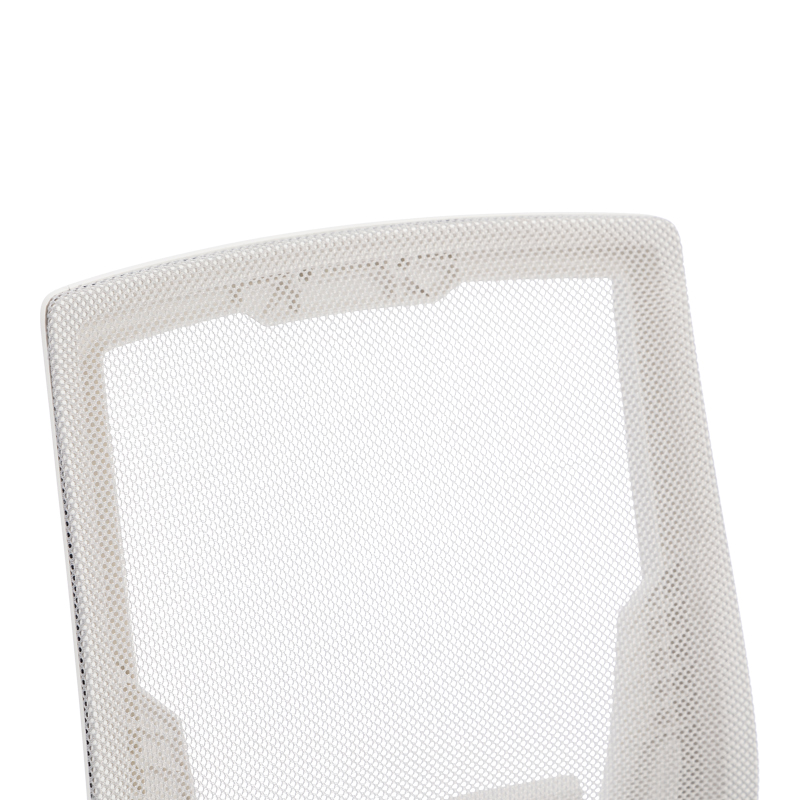 Καρέκλα γραφείου εργασίας Penza pakoworld λευκή - mesh γκρι 48x58x92-102εκ