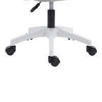 Καρέκλα γραφείου εργασίας Penza pakoworld λευκή - mesh γκρι 48x58x92-102εκ