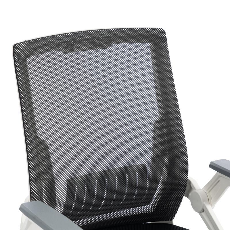 Καρέκλα γραφείου εργασίας Penza pakoworld λευκή - mesh μαυρο 48x58x92-102εκ