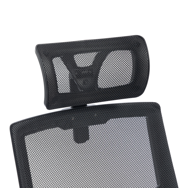 Καρέκλα γραφείου Plymot pakoworld mesh χρώμα μαύρο 48x58x112-122εκ