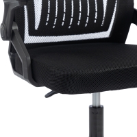 Καρέκλα γραφείου Plymot pakoworld mesh χρώμα μαύρο 48x58x112-122εκ