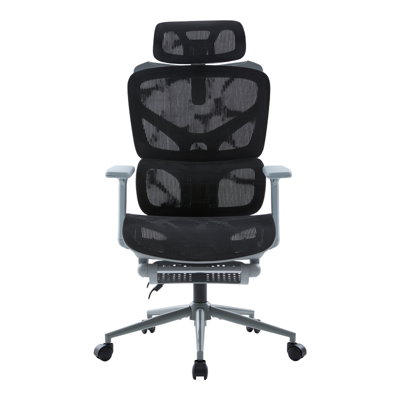 Καρέκλα γραφείου διευθυντη Vigo pakoworld γκρι- mesh μαύρο 52x70x118-124εκ