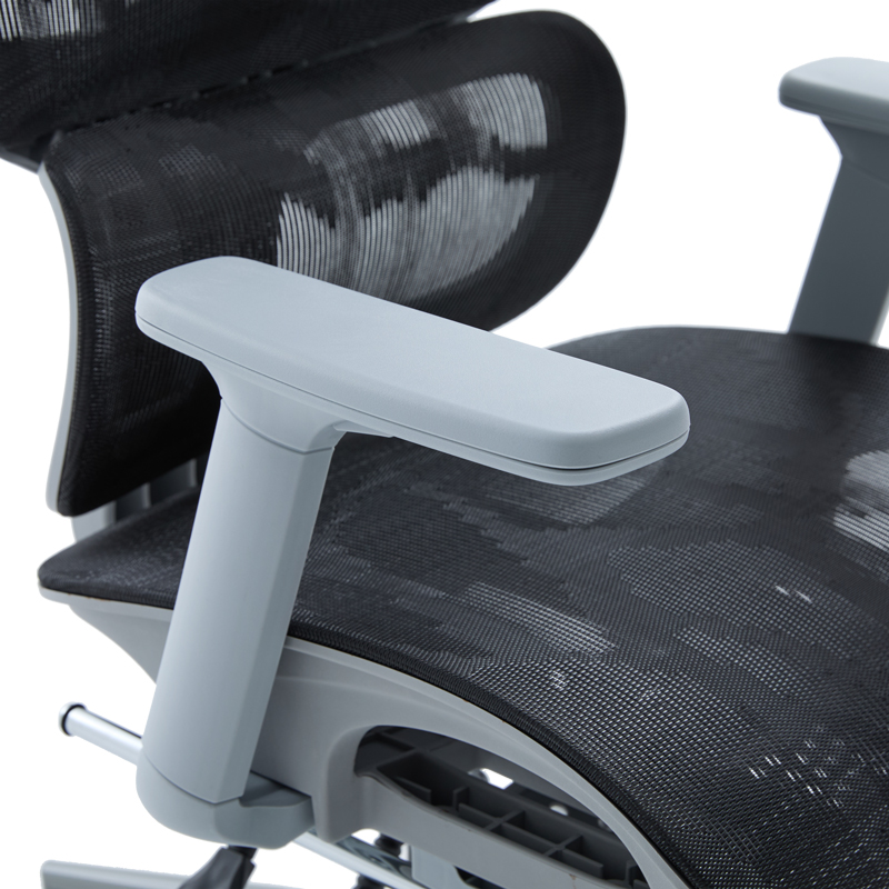 Καρέκλα γραφείου διευθυντη Vigo pakoworld γκρι- mesh μαύρο 52x70x118-124εκ