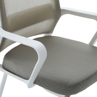 Καρέκλα επισκέπτη Palma pakoworld λευκή- mesh γκρι 46x52x94εκ Καρέκλα επισκέπτη Palma pakoworld λευκή- mesh γκρι 46x52x94εκ