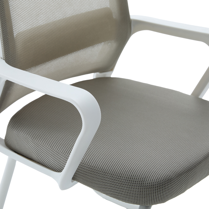 Καρέκλα επισκέπτη Palma pakoworld λευκή- mesh γκρι 46x52x94εκ Καρέκλα επισκέπτη Palma pakoworld λευκή- mesh γκρι 46x52x94εκ