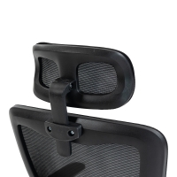 Καρέκλα γραφείου διευθυντή Mainz pakoworld mesh χρώμα μαύρο 50x60x112-122εκ