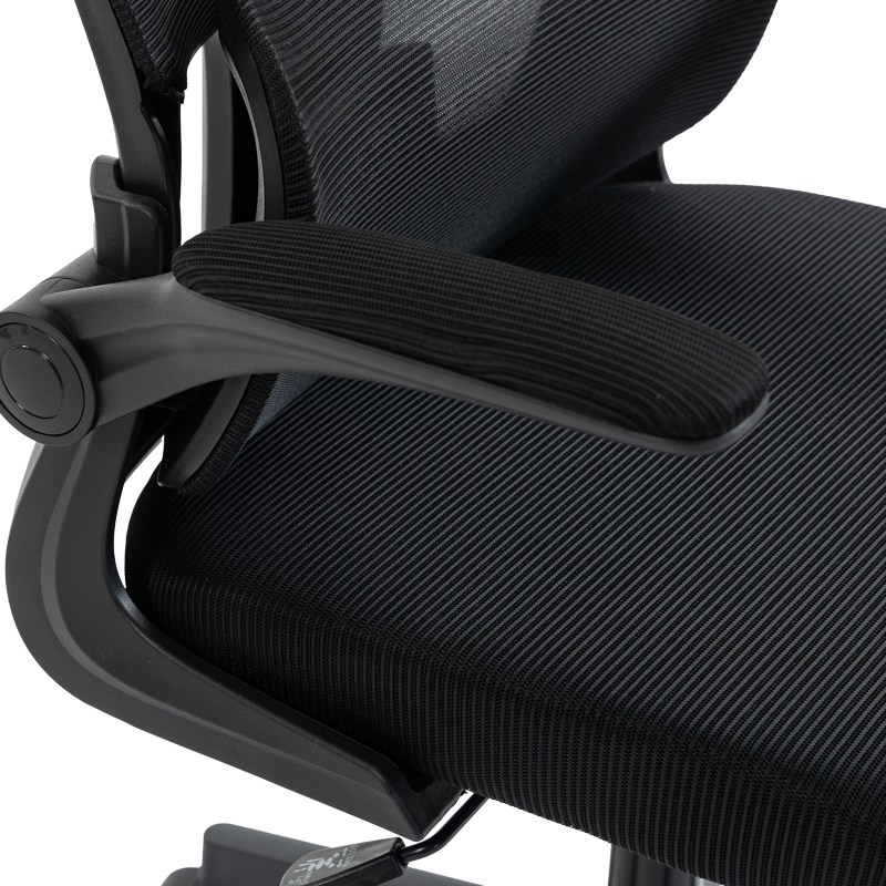 Καρέκλα γραφείου διευθυντή Mainz pakoworld mesh χρώμα μαύρο 50x60x112-122εκ