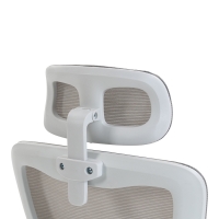 Καρέκλα γραφείου διευθυντή Mainz pakoworld λευκή mesh γκρι 50x60x112-122εκ