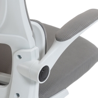 Καρέκλα γραφείου διευθυντή Mainz pakoworld λευκή mesh γκρι 50x60x112-122εκ