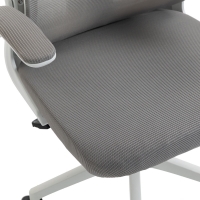 Καρέκλα γραφείου διευθυντή Mainz pakoworld λευκή mesh γκρι 50x60x112-122εκ
