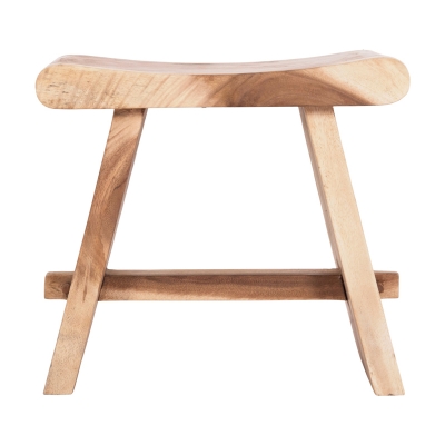Σκαμπό Saddle pakoworld suar ξύλο σε φυσική απόχρωση 50x30x50εκ