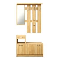 Έπιπλο εισόδου Jentia pakoworld με καθρέπτη sonoma MDF 100x24x186εκ Έπιπλο εισόδου Jentia pakoworld με καθρέπτη sonoma MDF 100x24x186εκ
