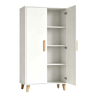Ντουλάπι Tamera pakoworld λευκό με φυσική απόχρωση MDF 60x30x120εκ Ντουλάπι Tamera pakoworld λευκό με φυσική απόχρωση MDF 60x30x120εκ