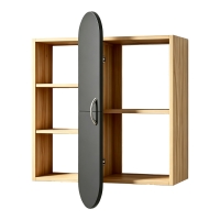 Ραφιέρα τοίχου Jonna pakoworld sonoma με ανθρακί MDF 60x10x80εκ Ραφιέρα τοίχου Jonna pakoworld sonoma με ανθρακί MDF 60x10x80εκ