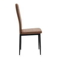 Καρέκλα Parker pakoworld cappuccino PU με μεταλλικό μαύρο πόδι 41x48x96εκ Καρέκλα Parker pakoworld cappuccino PU με μεταλλικό μαύρο πόδι 41x48x96εκ