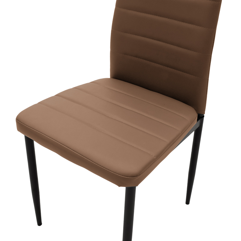 Καρέκλα Parker pakoworld cappuccino PU με μεταλλικό μαύρο πόδι 41x48x96εκ Καρέκλα Parker pakoworld cappuccino PU με μεταλλικό μαύρο πόδι 41x48x96εκ