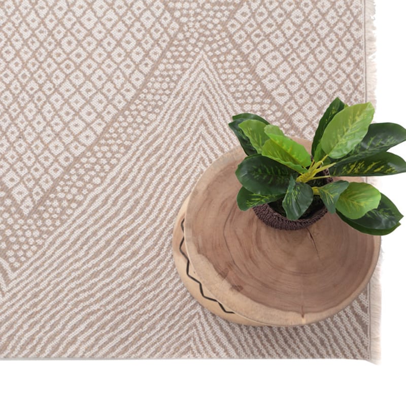 Βαμβακερό Χαλί Casa Cotton 22091 Beige Royal Carpet 157x230cm