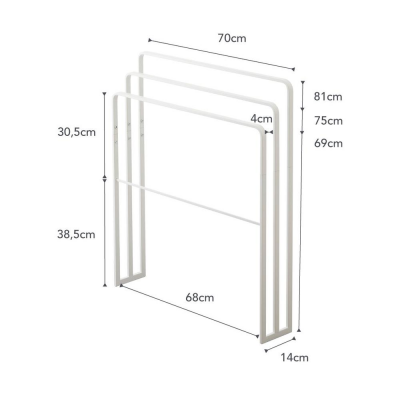 Κρεμάστρα Για Πετσέτες 3 Επιπέδων Yamazaki Λευκό 