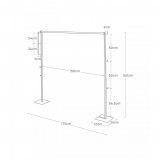 Αναδιπλούμενη Απλώστρα-Κρεμάστρα 25x175x160 Yamazaki Λευκό