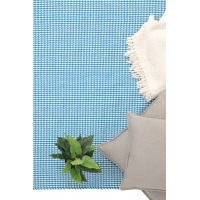 Χαλί Urban Cotton Kilim Houndstooth Caribbean Sea Royal Carpet - 130 x 190 cm