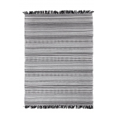 Χαλί Urban Cotton Kilim Samaira Black White Royal Carpet - 70 x 140 cm