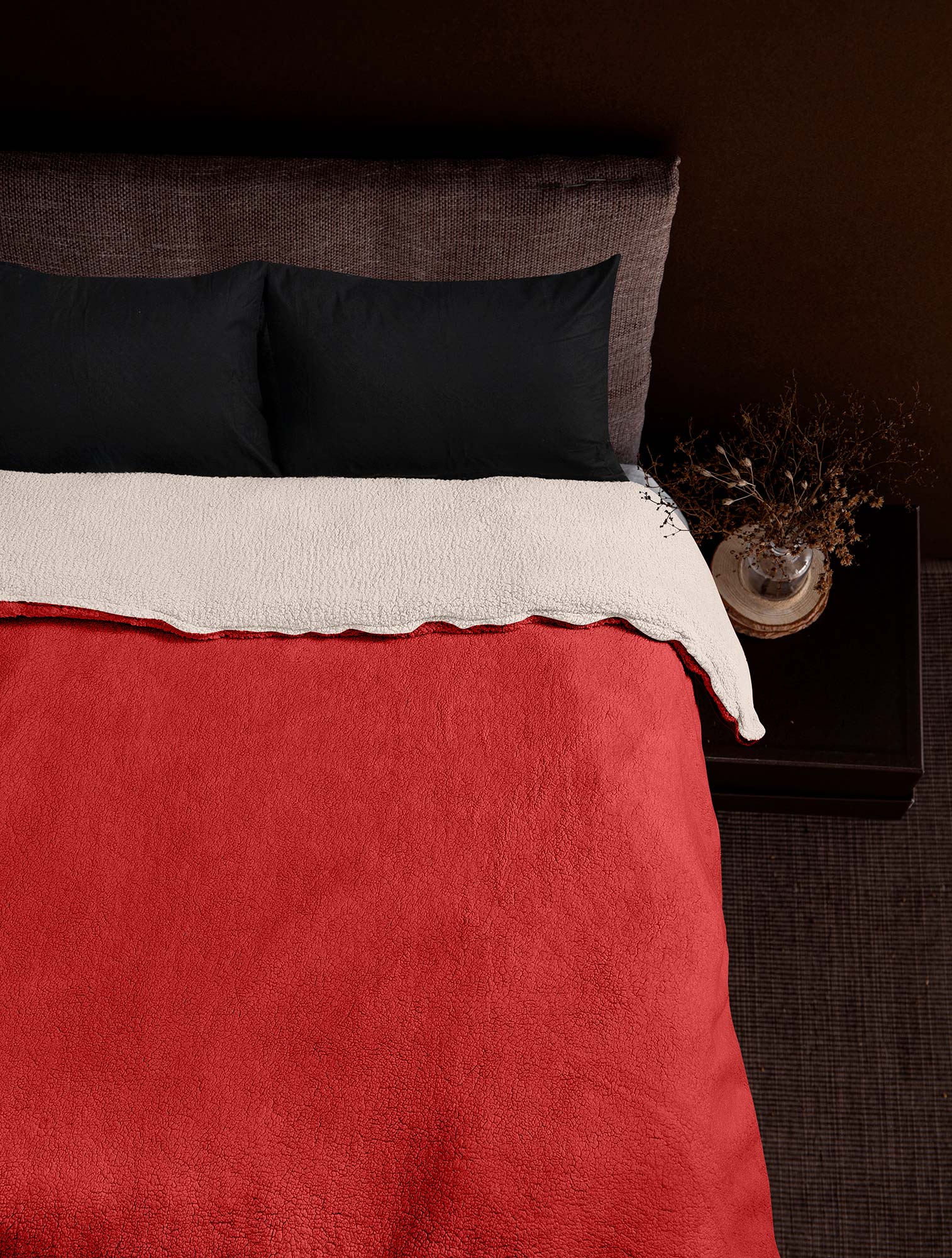 Κουβέρτα SPOSH RED BEIGE MADI Κουβέρτα υπέρδιπλη: 220 x 240 εκ.