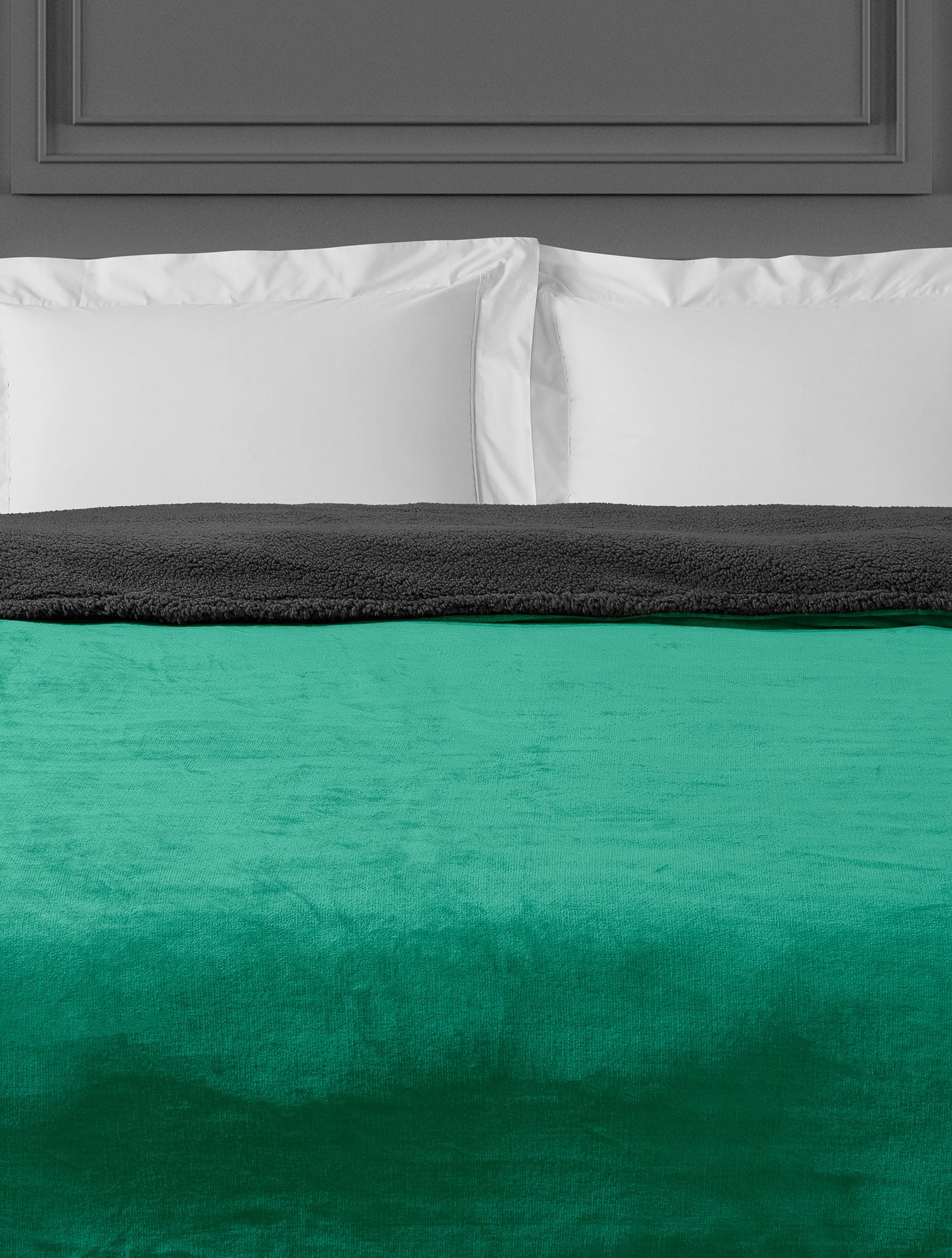 Κουβέρτα INFINITY GREEN ANTHRACITE MADI Κουβέρτα υπέρδιπλη: 220 x 240 εκ.