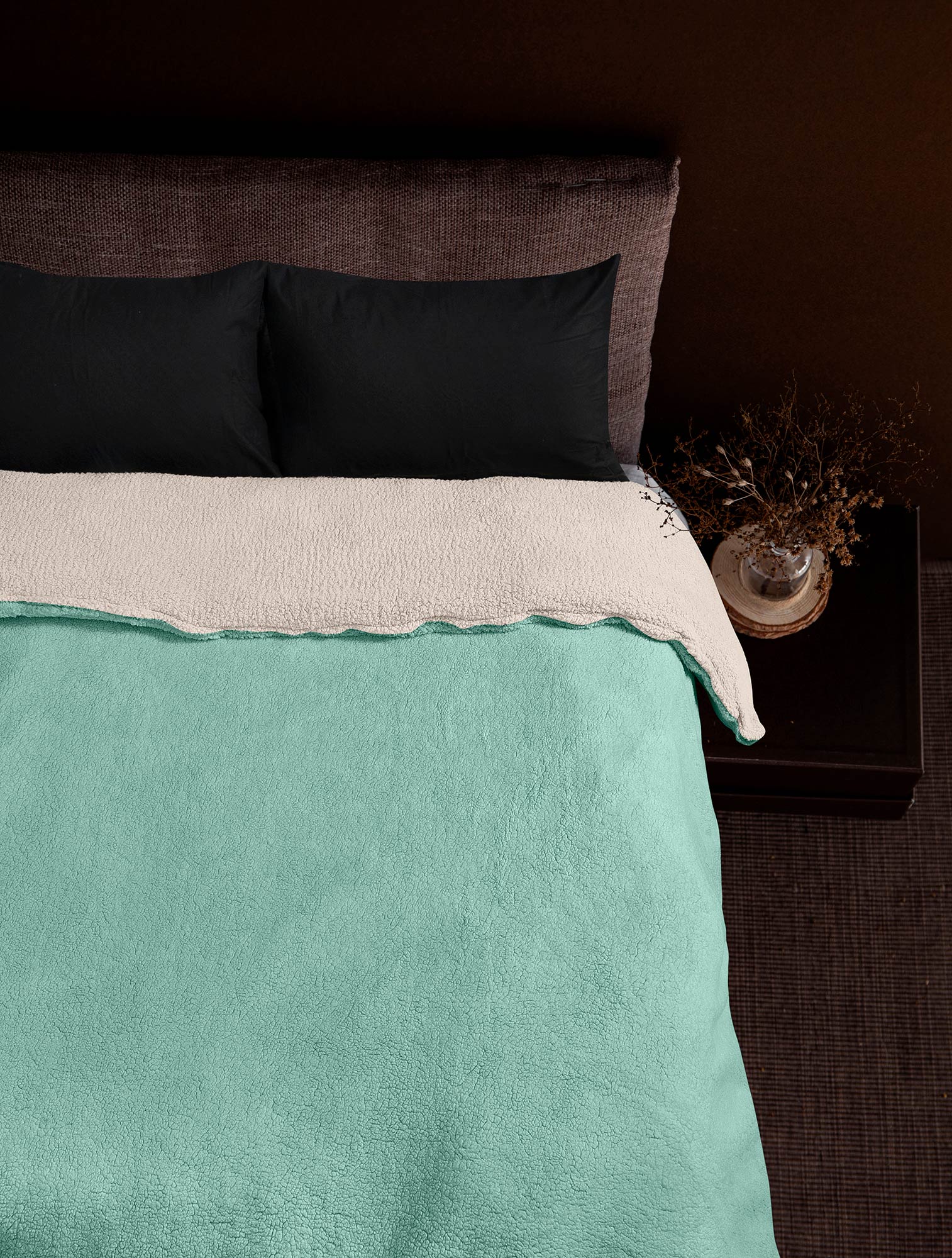 Κουβέρτα SPOSH MINT BEIGE MADI Κουβέρτα ημίδιπλη: 180 x 240 εκ.